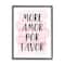 Stupell Industries More Amor Por Favor Phrase Pink Highlight in Black Frame Wall Art